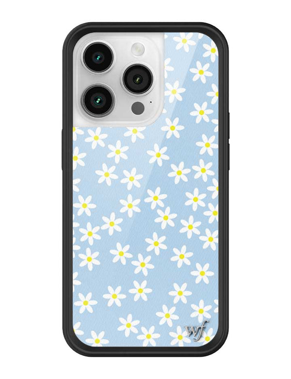 Wildflower iPhone case 14 Pro Blue Daisy Flower Yellow Cute