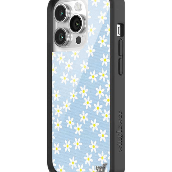 Wildflower iPhone case 14 Pro Blue Daisy Flower Yellow Cute