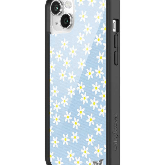 Wildflower iPhone case 14 Plus Blue Daisy Flower Yellow Cute