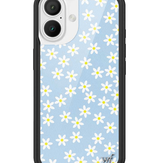 Wildflower iPhone case 16 Blue Daisy Flower Yellow Cute