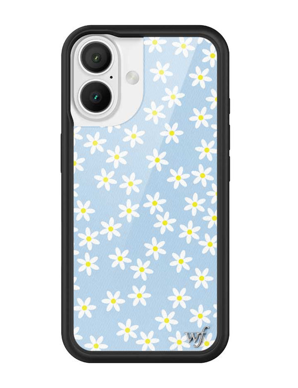 Wildflower iPhone case 16 Blue Daisy Flower Yellow Cute