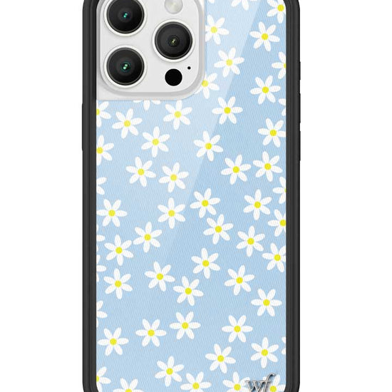 Wildflower iPhone case 16 Pro Max Blue Daisy Flower Yellow Cute