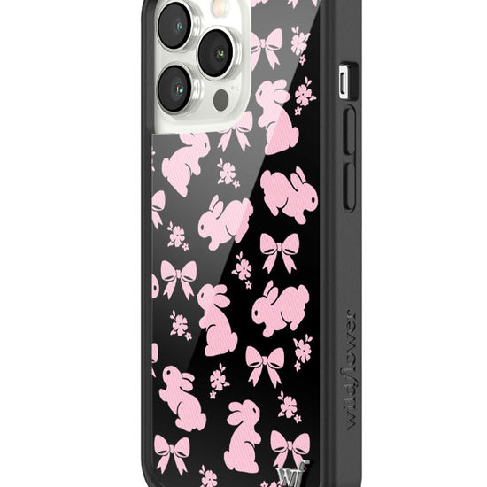 Wildflower Pink Bunnies iPhone 13 Pro Case