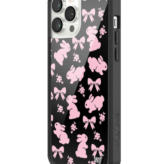 Wildflower Pink Bunnies iPhone 13 Pro Max Case