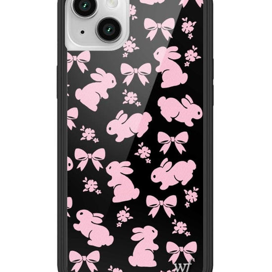 Wildflower Pink Bunnies iPhone 14 Case