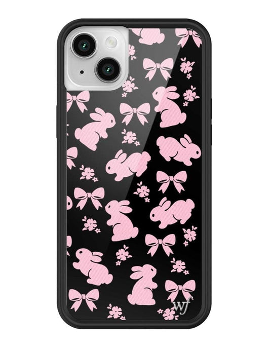 wildflower pink bunnies iphone 14 case