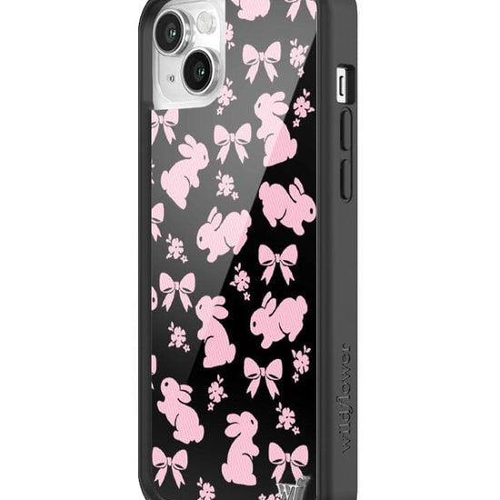 Wildflower Pink Bunnies iPhone 14 Case