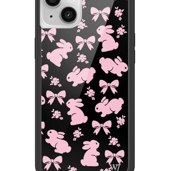 Wildflower Pink Bunnies iPhone 14 Plus Case