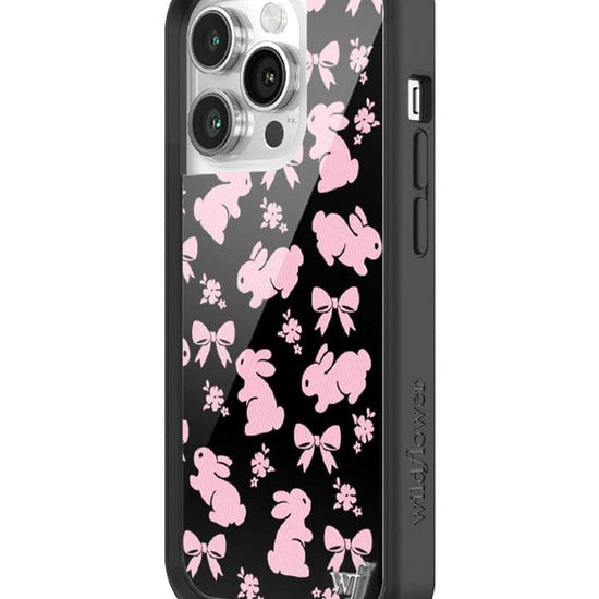 Wildflower Pink Bunnies iPhone 14 Pro Case