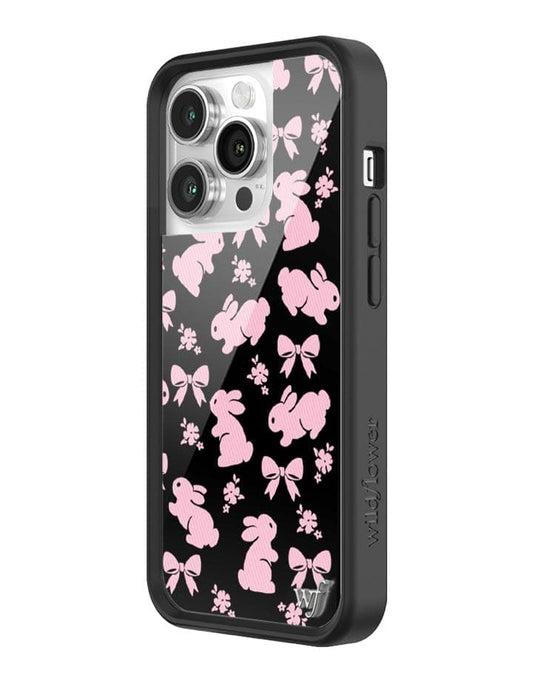 wildflower pink bunnies iphone 14 pro