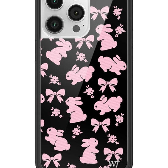 Wildflower Pink Bunnies iPhone 14 Pro Max Case