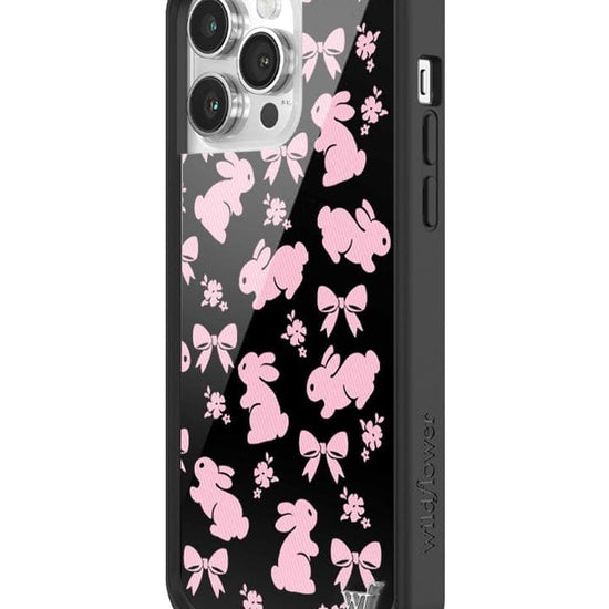 Wildflower Pink Bunnies iPhone 14 Pro Max Case