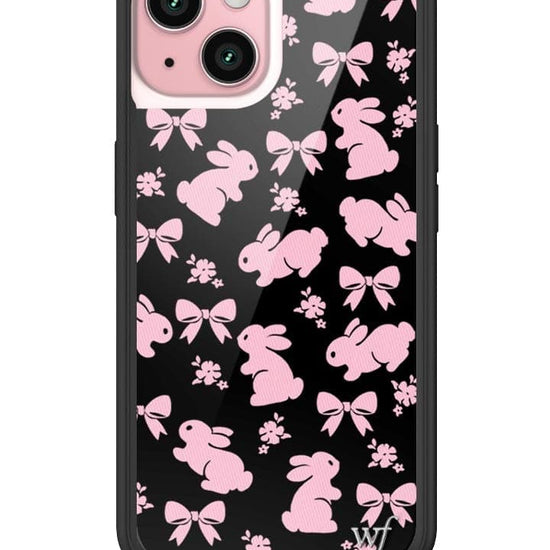 Wildflower Pink Bunnies iPhone 15 Case