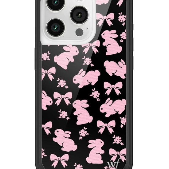 Wildflower Pink Bunnies iPhone 15 Pro Case