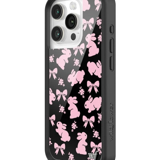 Wildflower Pink Bunnies iPhone 15 Pro Case