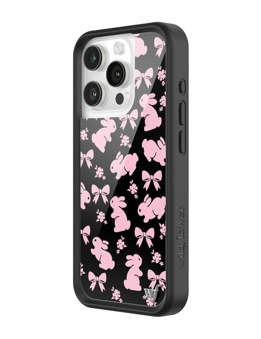 wildflower pink bunnies iphone 15 pro 