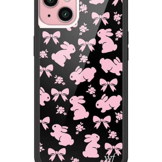 Wildflower Pink Bunnies iPhone 15 Plus Case