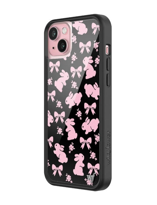 wildflower pink bunnies iphone 15 plus 