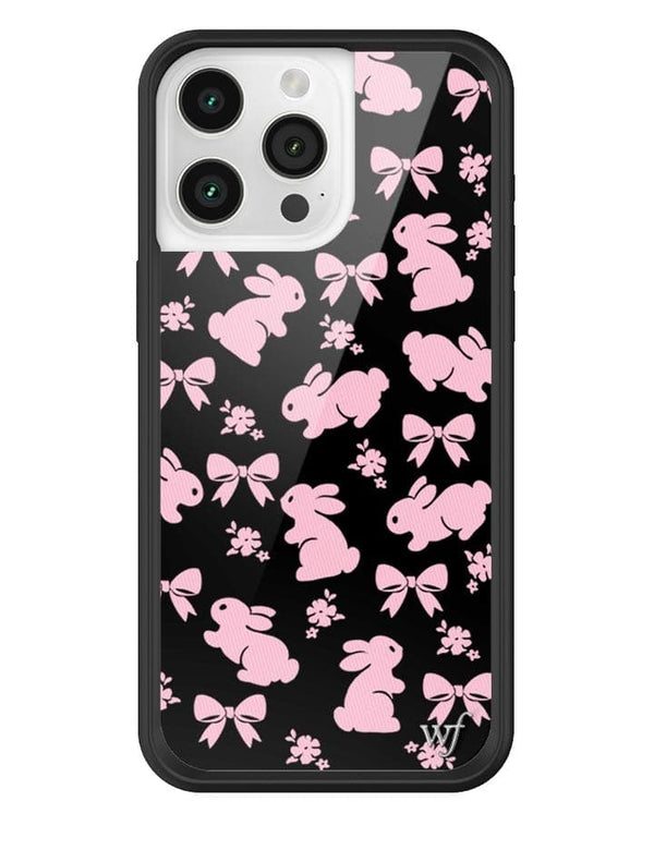 Wildflower Pink Bunnies iPhone 15 Pro Max Case