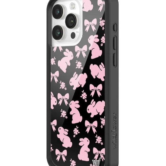 wildflower pink bunnies iphone 15 pro max 