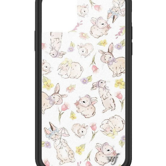 Wildflower Bunnies In Bonnets iPhone 11 Case