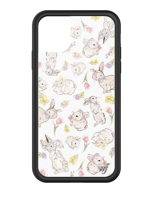wildflower bunnies in bonnets iphone 11 case
