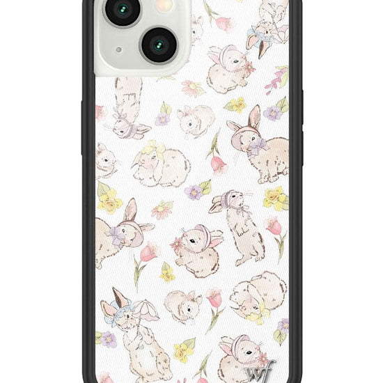 Wildflower Bunnies In Bonnets iPhone 13 Case