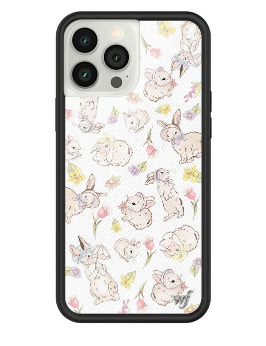 wildflower bunnies in bonnets iphone 13 pro max case