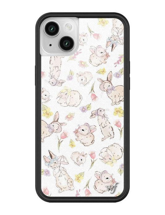 wildflower bunnies in bonnets iphone 14 case