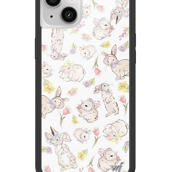 Wildflower Bunnies In Bonnets iPhone 14 Plus Case