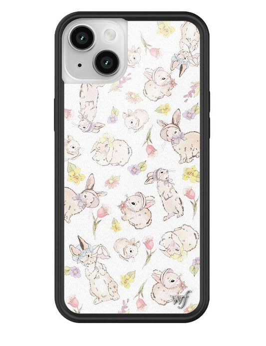 Wildflower Bunnies In Bonnets iPhone 14 Plus Case