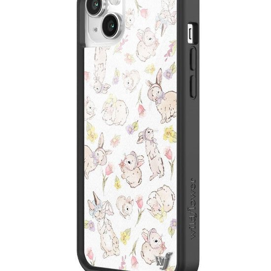 Wildflower Bunnies In Bonnets iPhone 14 Plus Case