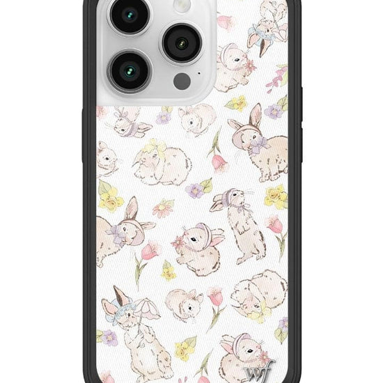 Wildflower Bunnies In Bonnets iPhone 14 Pro Case