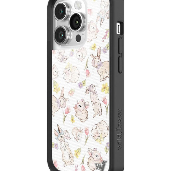 Wildflower Bunnies In Bonnets iPhone 14 Pro Case