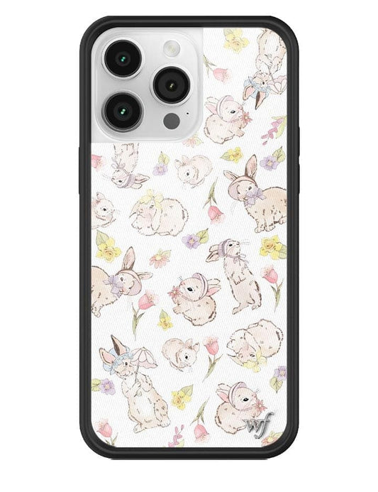 wildflower bunnies in bonnets iphone 14 pro max case