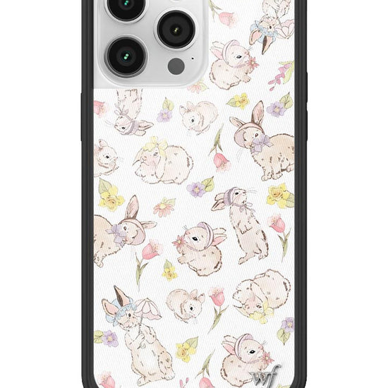 Wildflower Bunnies In Bonnets iPhone 14 Pro Max Case