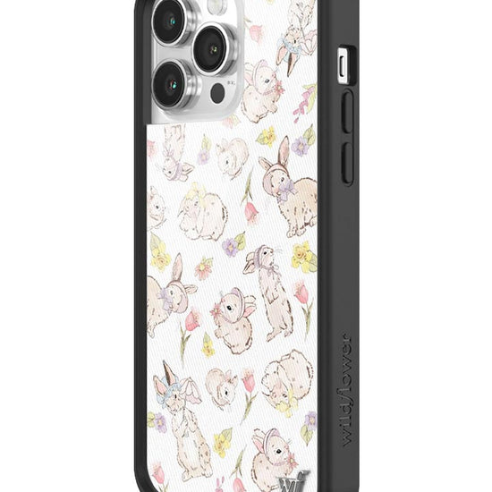 Wildflower Bunnies In Bonnets iPhone 14 Pro Max Case