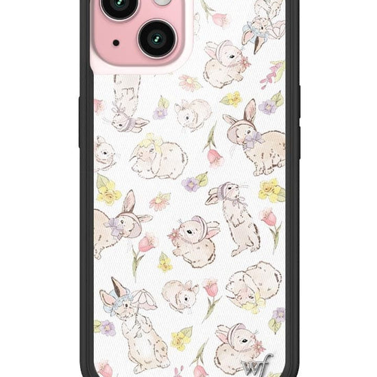 Wildflower Bunnies In Bonnets iPhone 15 Case