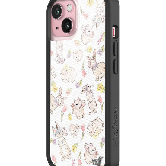 Wildflower Bunnies In Bonnets iPhone 15 Case