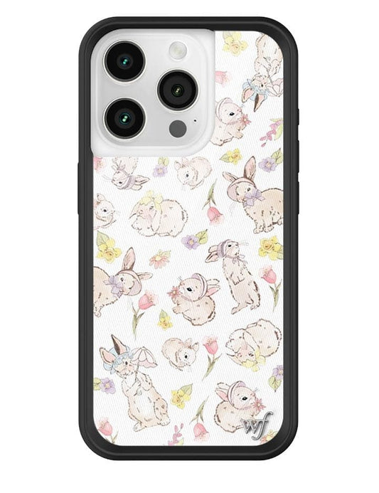 Wildflower Bunnies In Bonnets iPhone 15 Pro Case