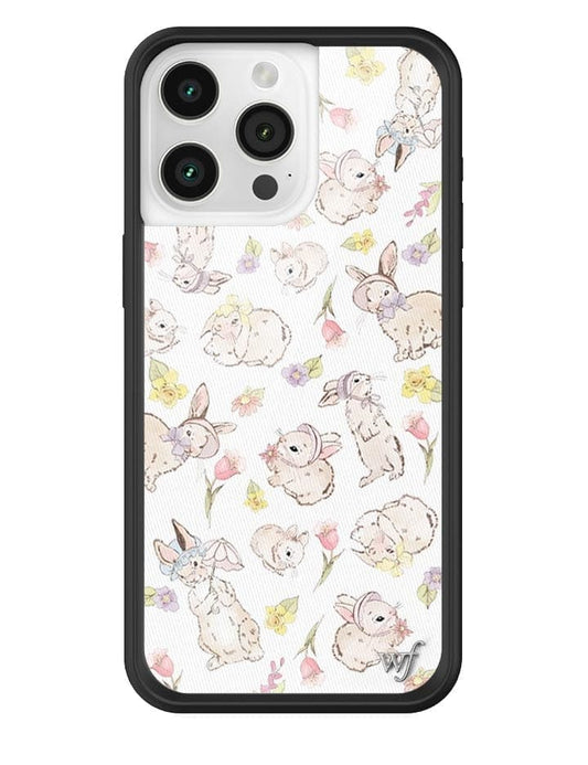 wildflower bunnies in bonnets iphone 15 pro max case