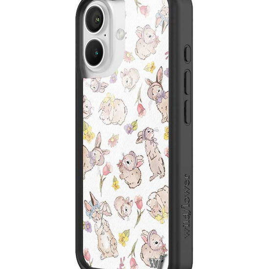 Wildflower Bunnies In Bonnets iPhone 16 Case