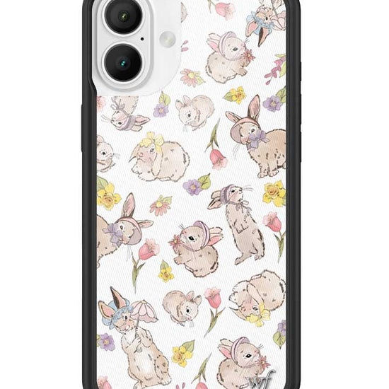 Wildflower Bunnies In Bonnets iPhone 16 Plus Case