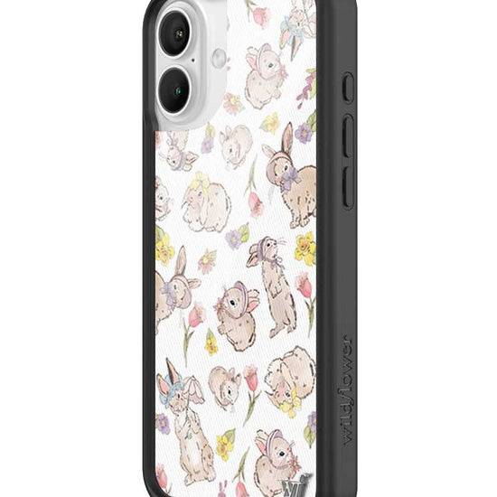 Wildflower Bunnies In Bonnets iPhone 16 Plus Case