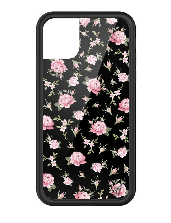 Wildflower Black And Pink Floral iPhone 11 Case