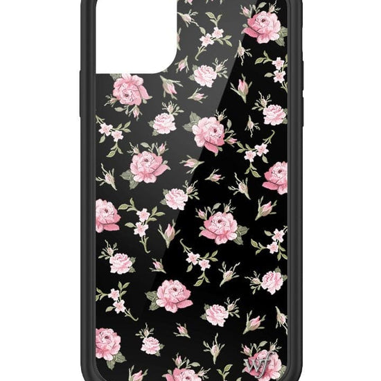 Wildflower Black And Pink Floral iPhone 11 Case