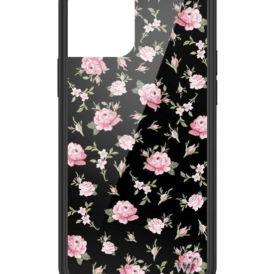 Wildflower Black And Pink Floral iPhone 12 / 12 Pro Case