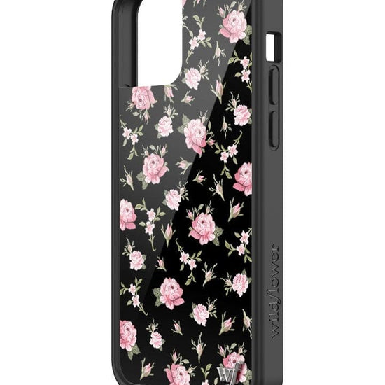 Wildflower Black And Pink Floral iPhone 12 / 12 Pro Case