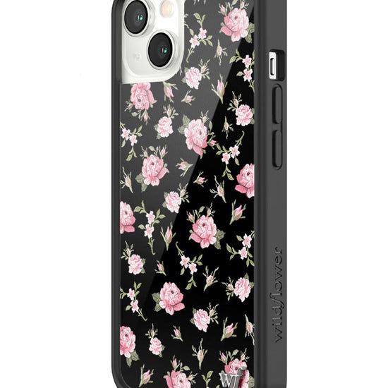 Wildflower Black And Pink Floral iPhone 13 Case