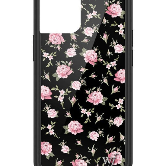 Wildflower Black And Pink Floral iPhone 13 Mini Case